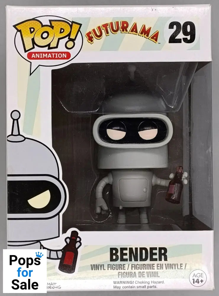 #29 Bender - Futurama - Box Damaged Funko POP - PopsforSale.co.uk