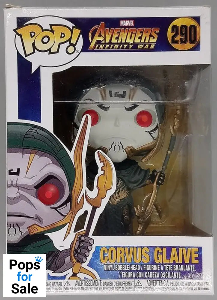 #290 Corvus Glaive - Marvel Avengers Infinity War Box Damaged Funko POP - PopsforSale.co.uk