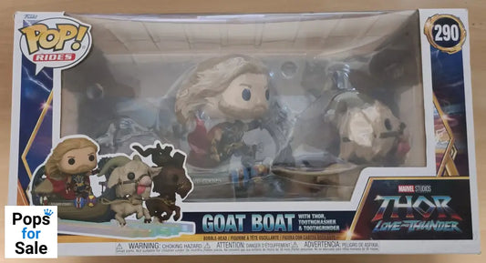 290 Goat Boat - Thor, Toothgnasher & Toothgrinder - Rides - Marvel Thor 4 Love and Thunder Funko POP - Box Damaged