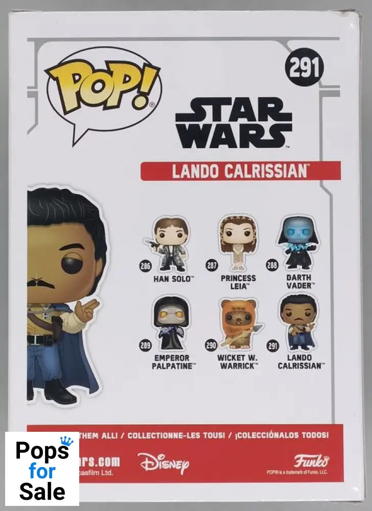 #291 Lando Calrissian (General) - Star Wars - Box Damaged Funko POP - PopsforSale.co.uk