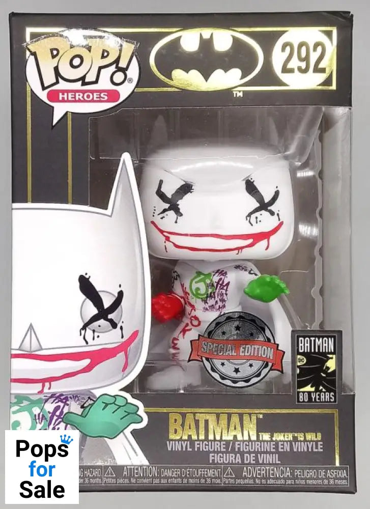 #292 Batman (The Joker Is Wild) - DC Batman - Box Damaged Funko POP - PopsforSale.co.uk