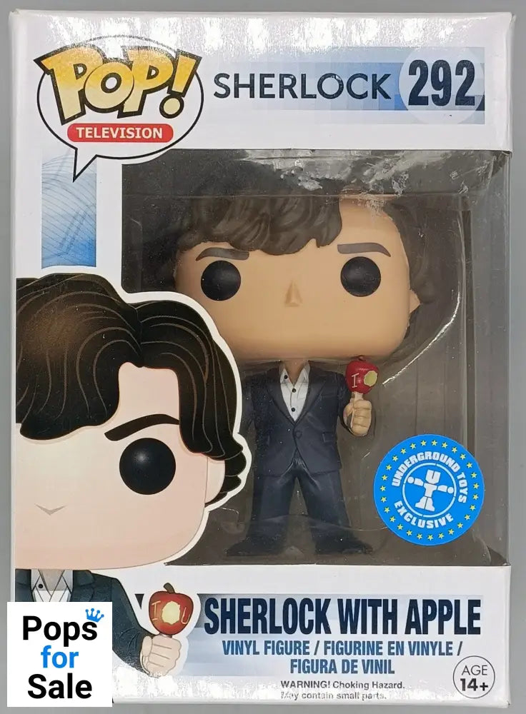 #292 Sherlock with Apple - Sherlock - Box Damaged Funko POP - PopsforSale.co.uk