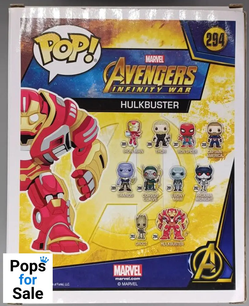 #294 Hulkbuster 6 inch - Marvel Avengers Infinity War Box Damaged Funko POP - PopsforSale.co.uk