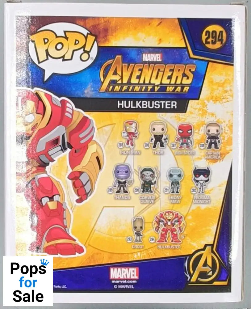 294 Hulkbuster 6 Inch - Marvel Avengers Infinity War Funko Pop