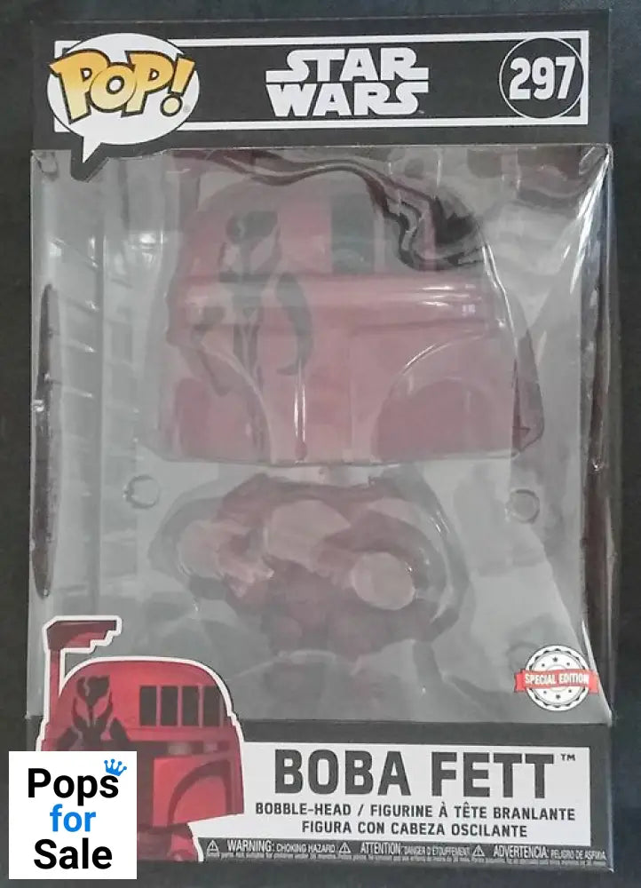 #297 Boba Fett (Burgundy) - 10 Inch - Star Wars Funko POP - PopsforSale.co.uk