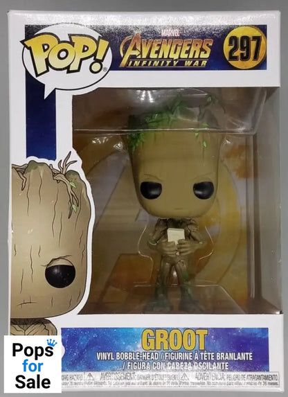 #297 Groot (w/ Game) Marvel Avengers Infinity War Box Damaged Funko POP - PopsforSale.co.uk