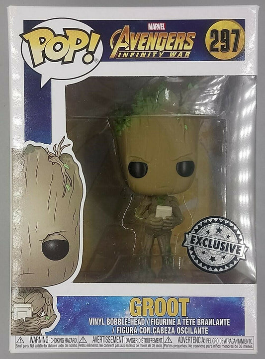 #297 Groot (w/ Game) Marvel Avengers Infinity War Box Damaged Funko POP - PopsforSale.co.uk