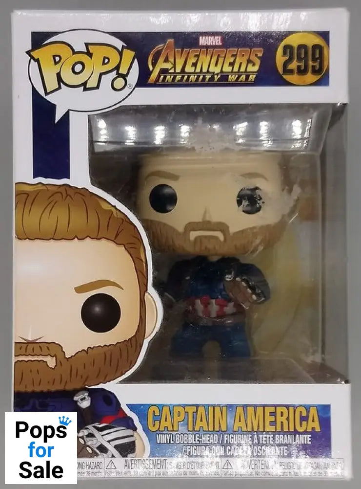 #299 Captain America (Action Pose) Marvel Avenger Box Damaged Funko POP