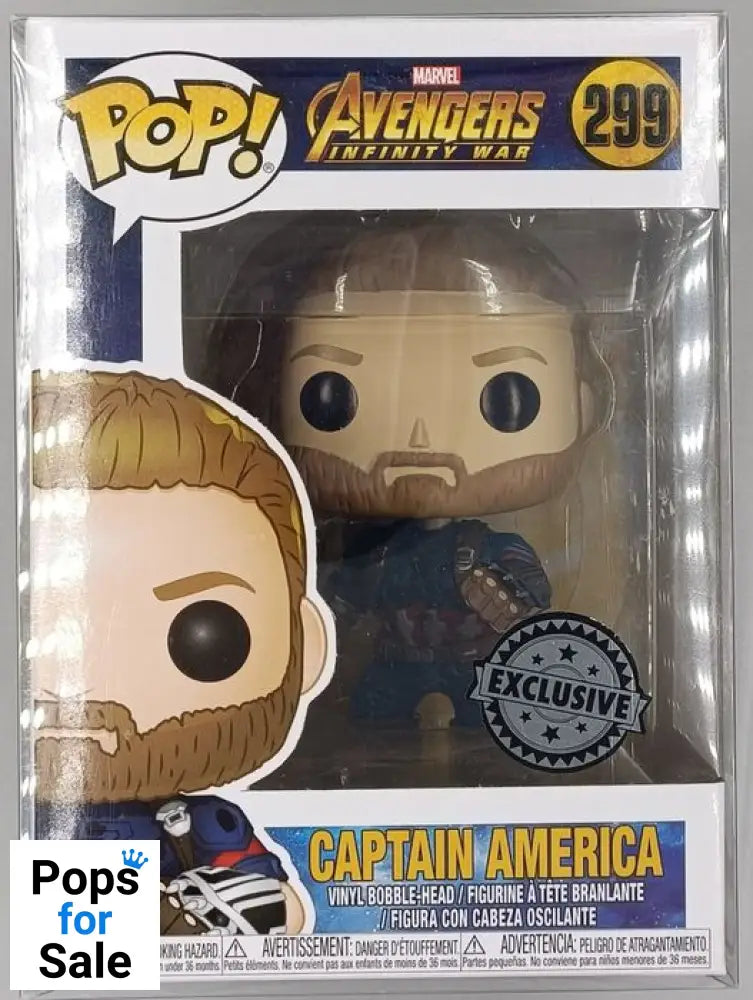 #299 Captain America (Action Pose) Marvel Avengers Infinity Funko POP - PopsforSale.co.uk