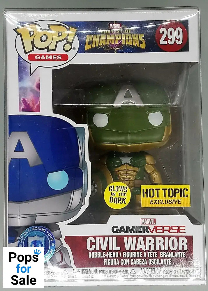 #299 Civil Warrior (Secret Empire) Glow Marvel Contest of Ch Funko POP - PopsforSale.co.uk