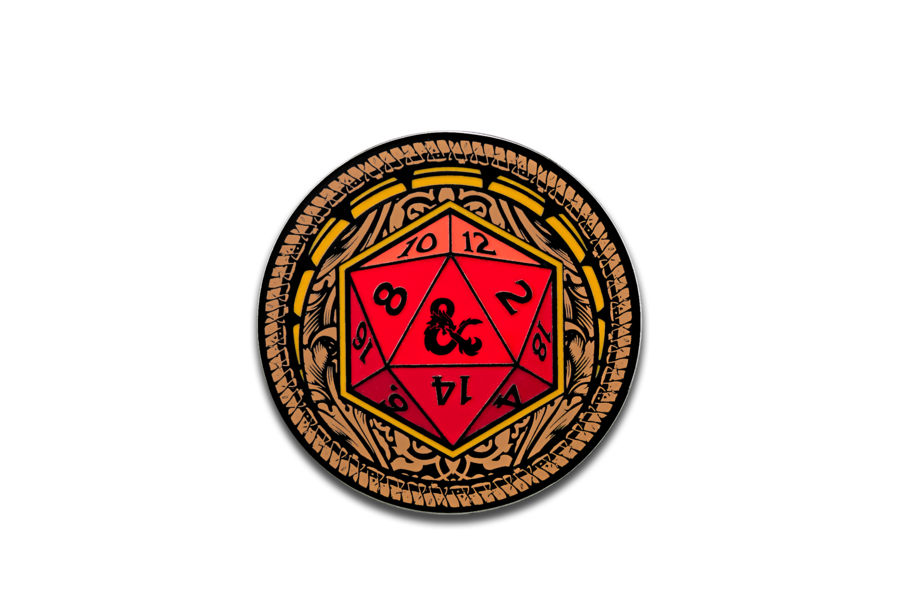 Pinfinity AR Pin: Ornate D20 - Dungeons & Dragons PFDD003 Pin