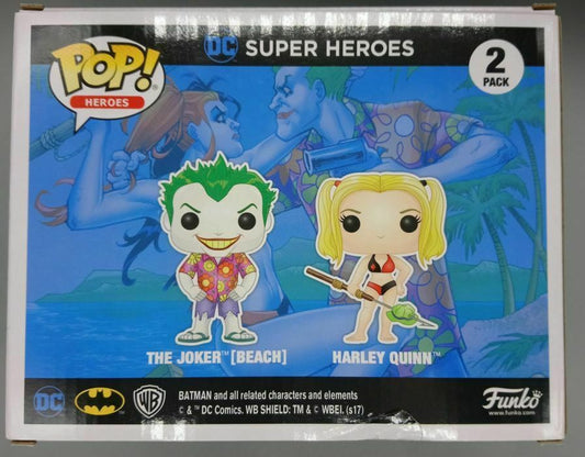 [2 Pack] The Joker & Harley Quinn (Beach) - DC - Exclusive Funko POP