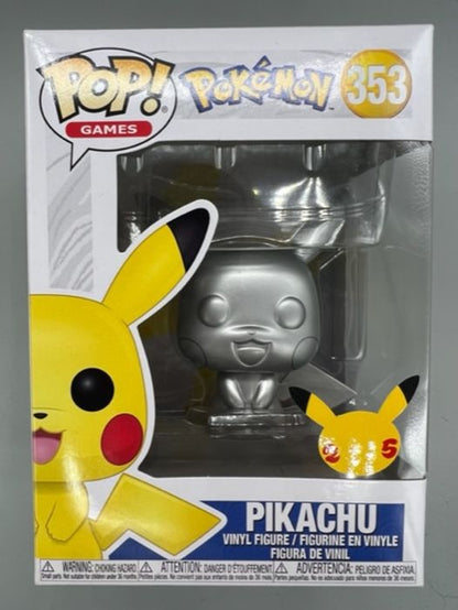 #353 Pikachu (Silver) - Metallic - Pokemon - Box Damaged Funko POP