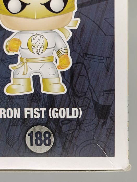 188 Iron Fist (White & Gold) Marvel - Box Damaged Funko POP