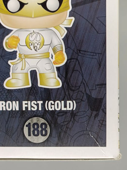 188 Iron Fist (White & Gold) Marvel - Box Damaged Funko POP