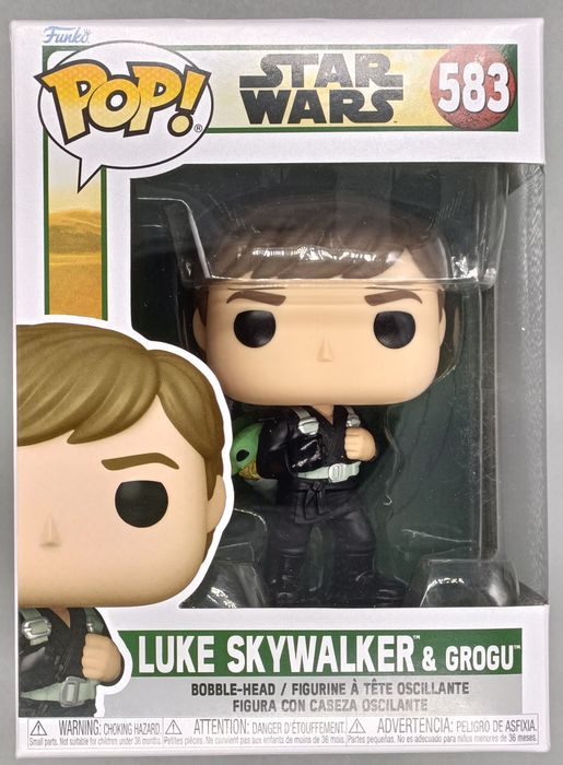 #583 Luke Skywalker (& Grogu) - Star Wars - Box Damaged Funko POP