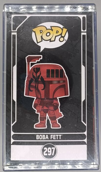 #297 Boba Fett (Burgundy) - Star Wars - Boba Fett UK Exclusive (Standard Size Bobble-Head) Funko POP