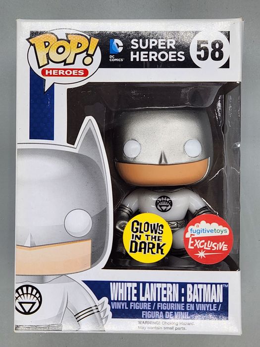 #58 White Lantern: Batman - Glow - DC Super Hero- Box Damaged Funko POP