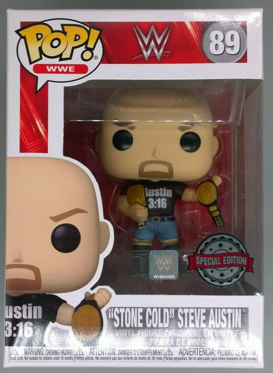 89 Stone Cold Steve Austin (2 Belts) - WWE Funko POP