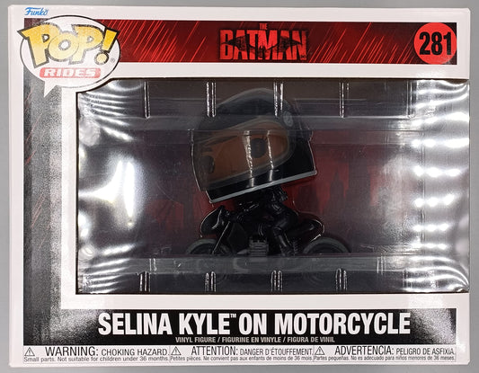 281 Selina Kyle on Motorcycle Rides - DC The Batman- Funko POP - Box Damaged