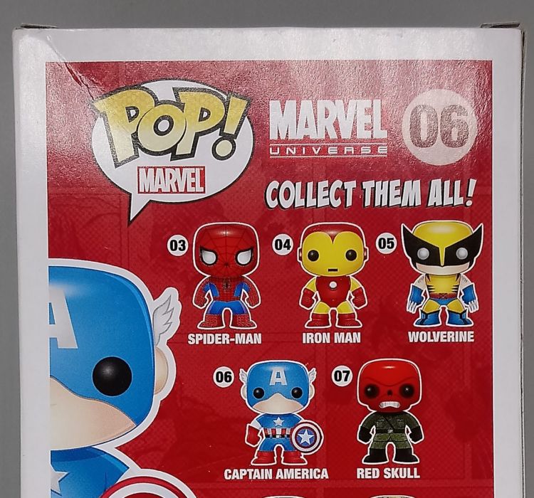 #06 Captain America - Marvel - Box Damaged Funko POP