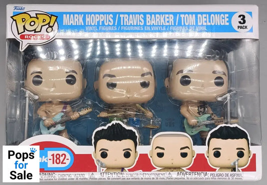 [3 Pack] Blink-182 Mark Hoppus/Travis Barker/Tom DeLonge Rocks - Funko POP - Box Damaged