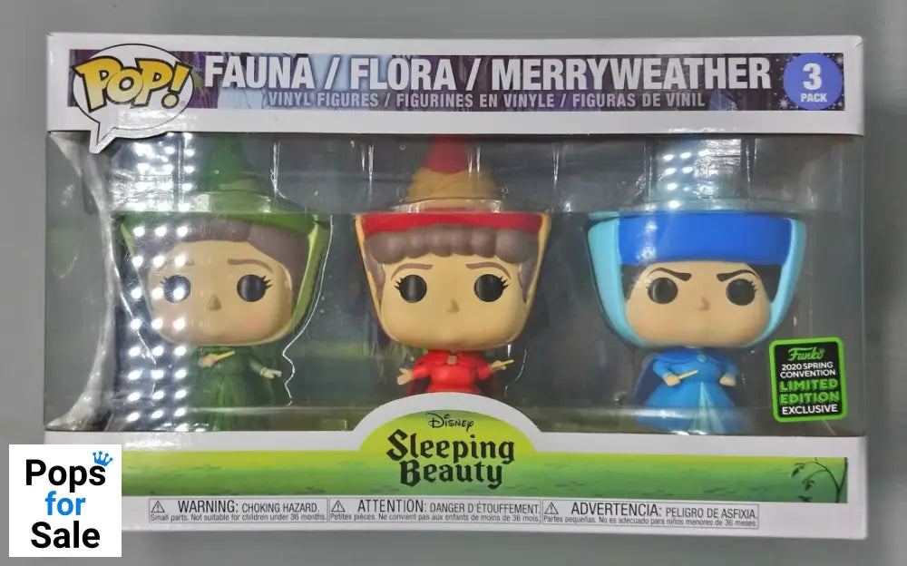 [3 Pack] Fauna/Flora/Merryweather - Disney Sleeping Beauty Funko POP
