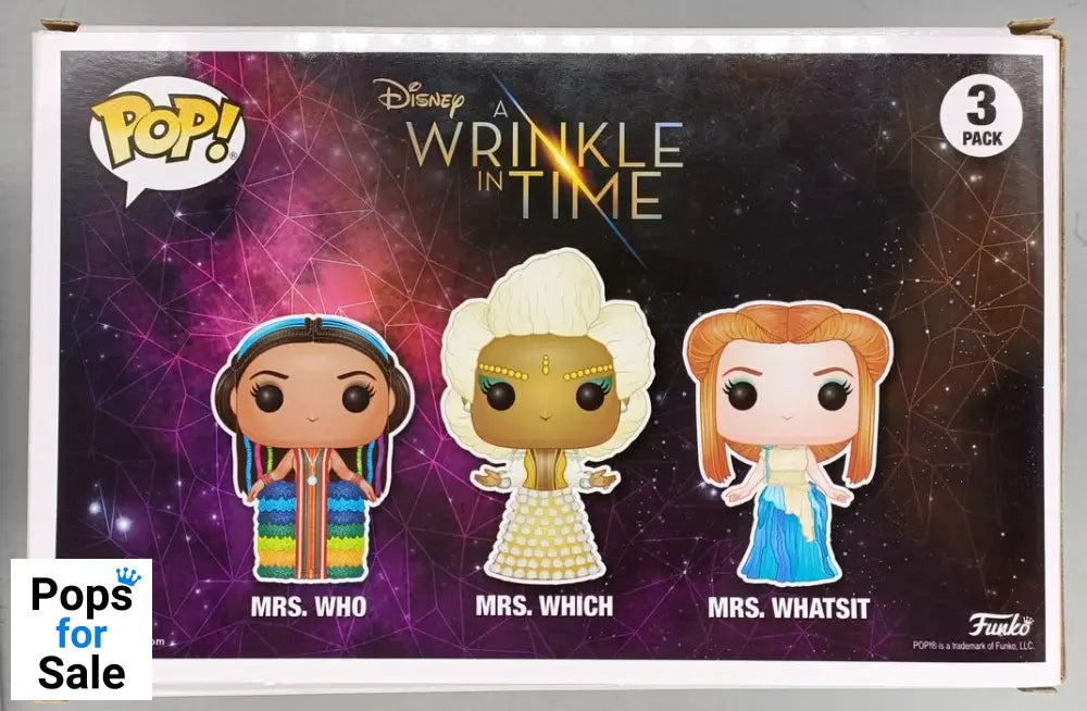 3 Pack Mrs. Who Mrs. Which Mrs. Whatsit - Disney A Wrinkle In Time Funko POP
