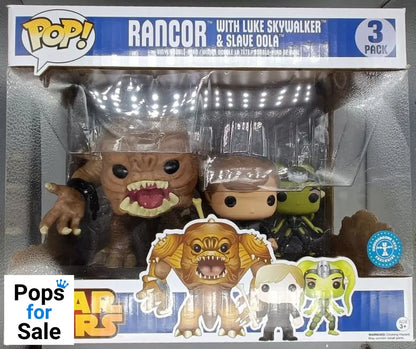 [3 Pack] Rancor (with Luke Skywalker & Slave Oola) 6 inch Funko POP - Box Damaged