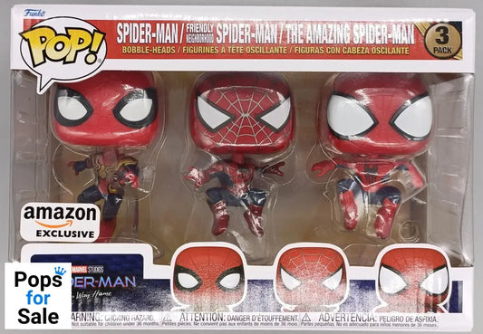 #[3 Pack] Spider-Man: No Way Home (Spider-Man / Friendly Neighbourhood Spider-Man /  The Amazing Spider-Man) Funko POP