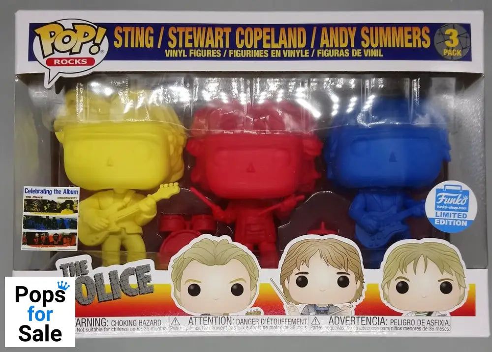 [3 Pack] Sting / Stewart Copeland / Andy Summers (Synchronicity) Box Damaged Funko POP