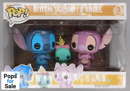 [3 Pack] Stitch Scrump & Angel  Disney Lilo And Stitch - Box Damaged Funko POP