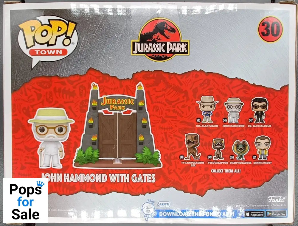 #30 John Hammond (with Gates) - Town Jurassic Park Funko POP - PopsforSale.co.uk