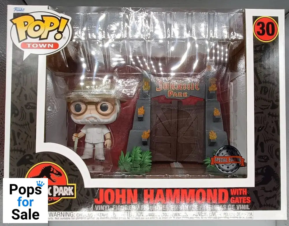 30 John Hammond (with Gates) - Town Jurassic Park Funko POP - Box Damaged