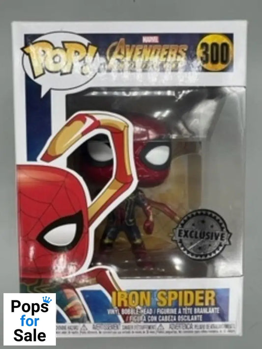 #300 Iron Spider (w/ Legs) Marvel Avengers: Infinity Box Damaged Funko POP - PopsforSale.co.uk