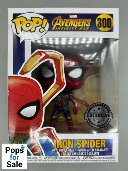 #300 Iron Spider (w/ Legs) Marvel Avengers: Infinity Box Damaged Funko POP - PopsforSale.co.uk