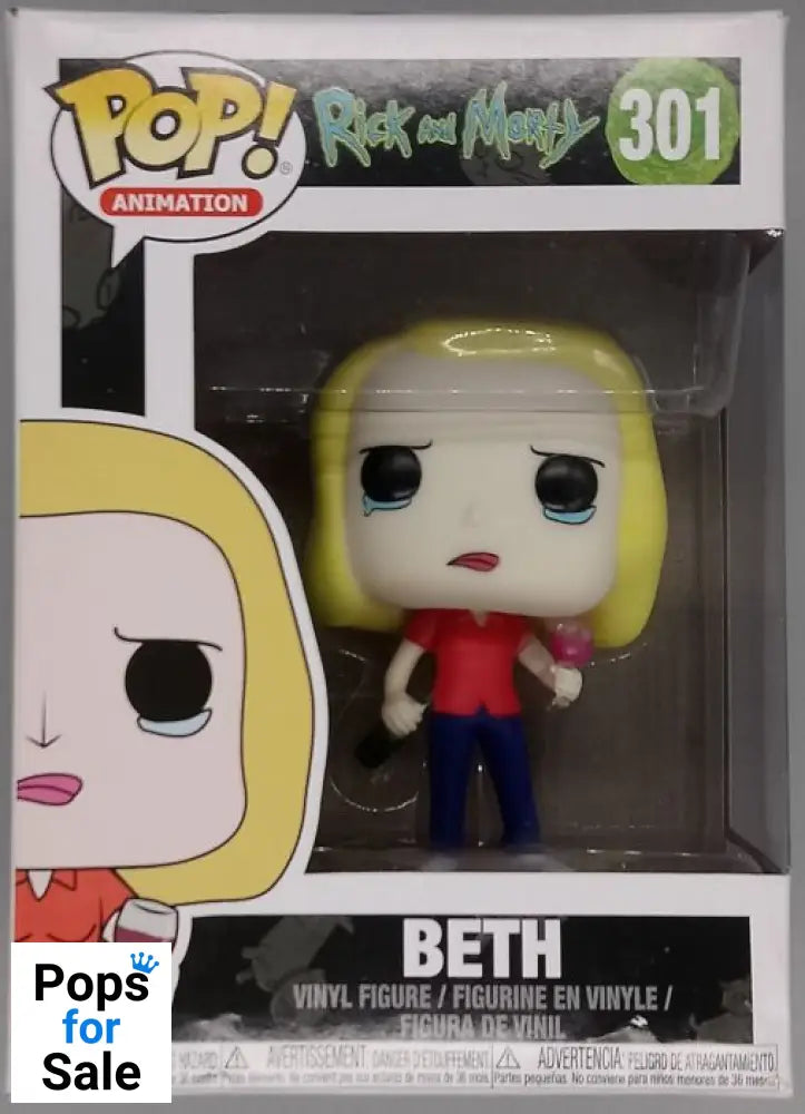 #301 Beth (Wine Glass) - Rick and Morty - Box Damaged Funko POP