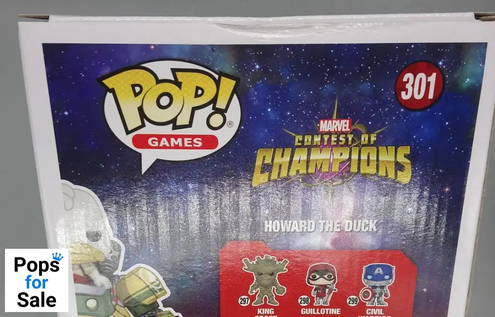 301 Howard the Duck 6 Inch Marvel Contest of Champions - Damaged Box Funko POP