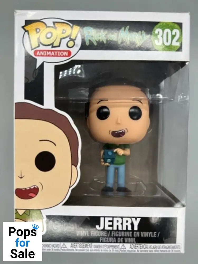 #302 Jerry - Rick and Morty - Box Damaged Funko POP