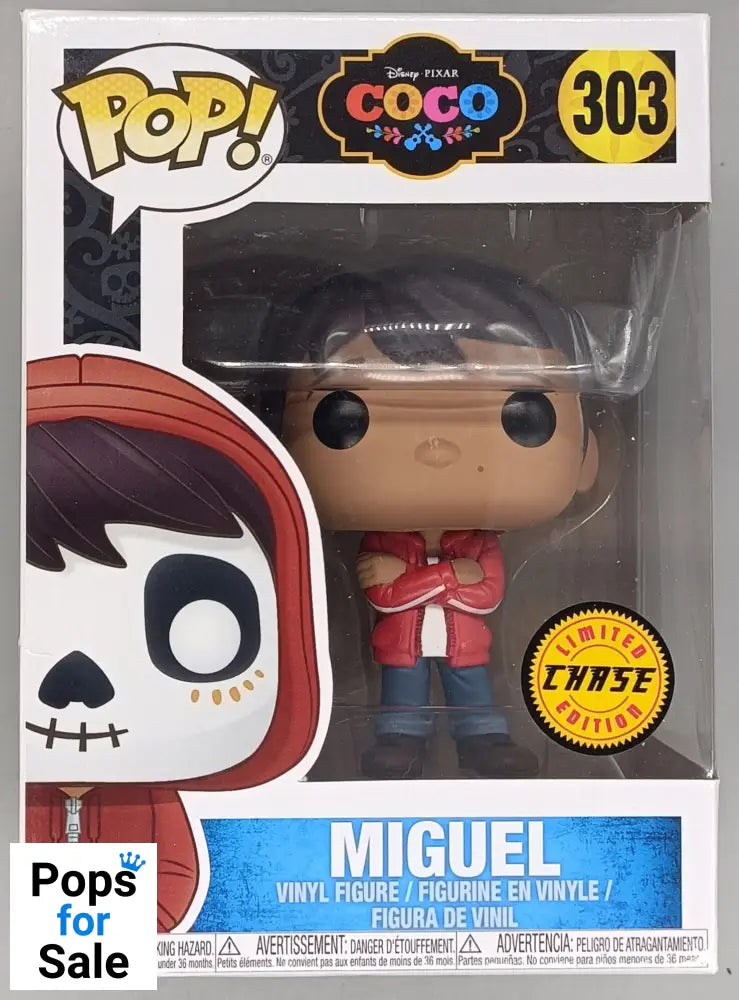 303 Miguel (Unmasked) - Chase - Disney Coco - Funko POP - Box Damaged