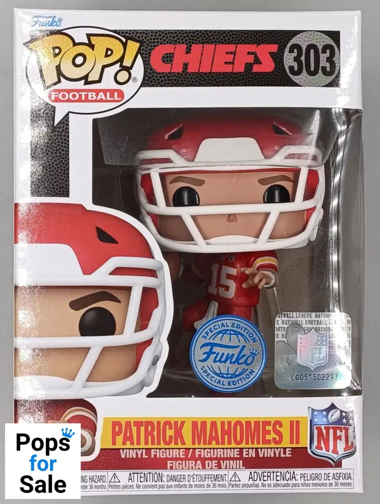 303 Patrick Mahomes II - NFL Legends - Kansas City Chiefs Funko POP - Brand New