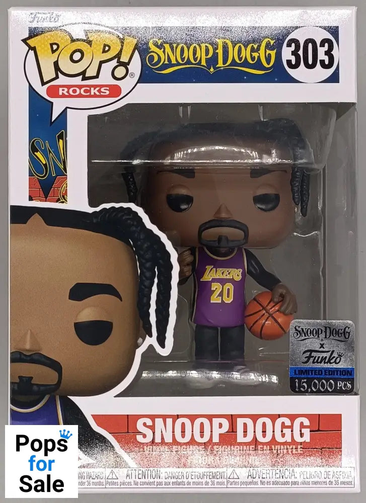 #303 Snoop Dogg (Basketball Purple) Lakers 15000pc LE Funko POP - PopsforSale.co.uk