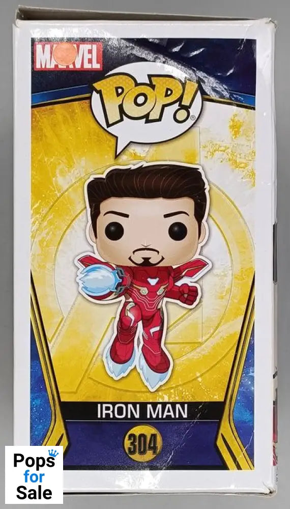 #304 Iron Man (Unmasked) - Marvel Avengers Infi - Box Damaged Funko POP - PopsforSale.co.uk