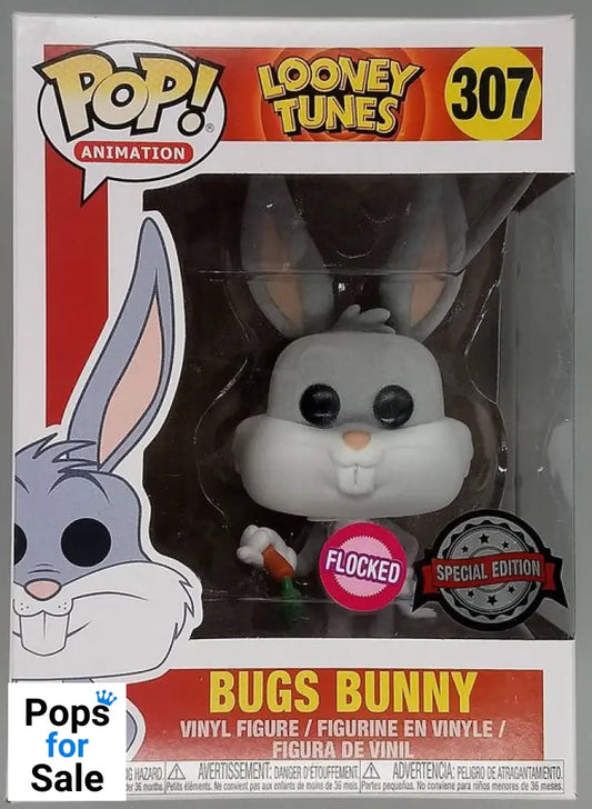 #307 Bugs Bunny - Flocked - Looney Toons - Box Damaged Funko POP