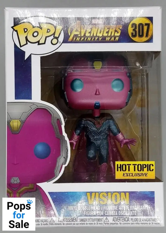 #307 Vision - Metallic - Marvel Avengers Infinity War - Exc Funko POP - PopsforSale.co.uk