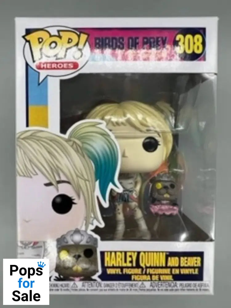 #308 Harley Quinn (and Beaver) - DC Birds of Prey - Box Damaged Funko POP - PopsforSale.co.uk