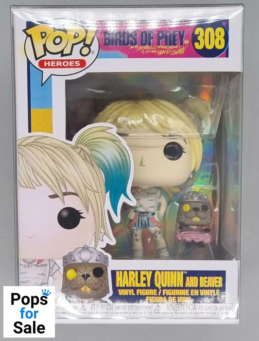 #308 Harley Quinn (and Beaver) - DC Birds of Prey Funko POP - PopsforSale.co.uk