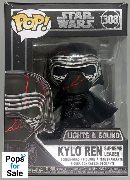 #308 Kylo Ren (Supreme Leader Lights & Sound) Star Wars Box Damaged Funko POP - PopsforSale.co.uk