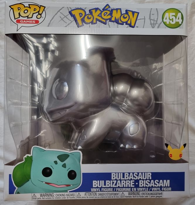 #454 Bulbasaur (Silver) - 10 Inch Metallic - Pokemon Funko POP