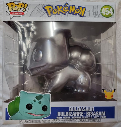 #454 Bulbasaur (Silver) - 10 Inch Metallic - Pokemon Funko POP